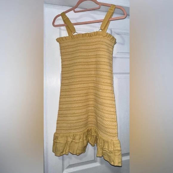 American Eagle Outfitters Smocked Mini Dress with Ruffle - Picture 3 of 9